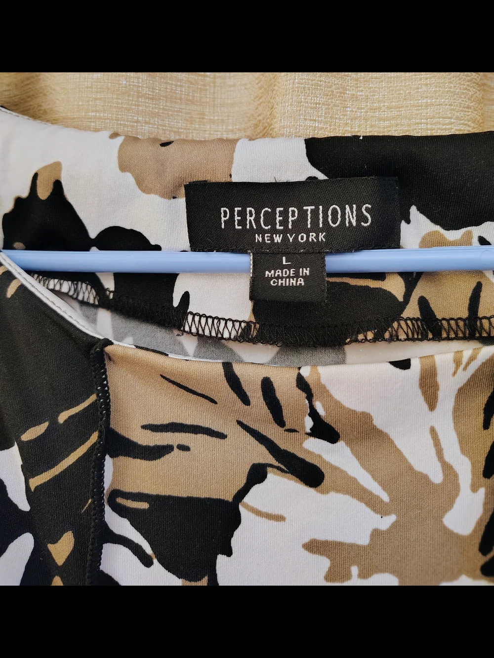 Perception Sleeveless Floral Tie-Waist Midi Dress in Black, White & Tan - Picture 2 of 4
